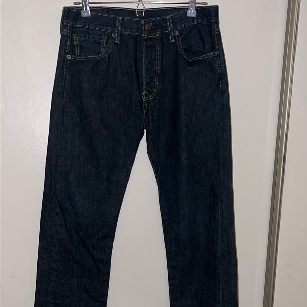 Men's Dark Wash Black Denim Jeans
